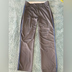 Alleson Men’s Athletic Baseball Sz XL Sport Pants Gray W/Blue Braid EUC!